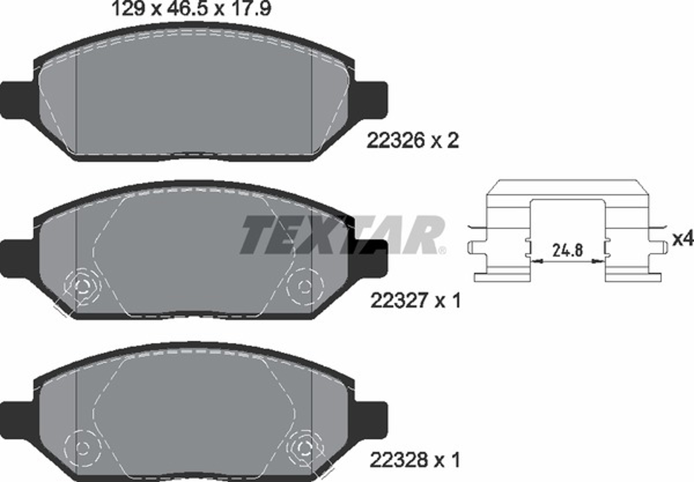 Колодки тормозные дисковые TEXTAR 2232601