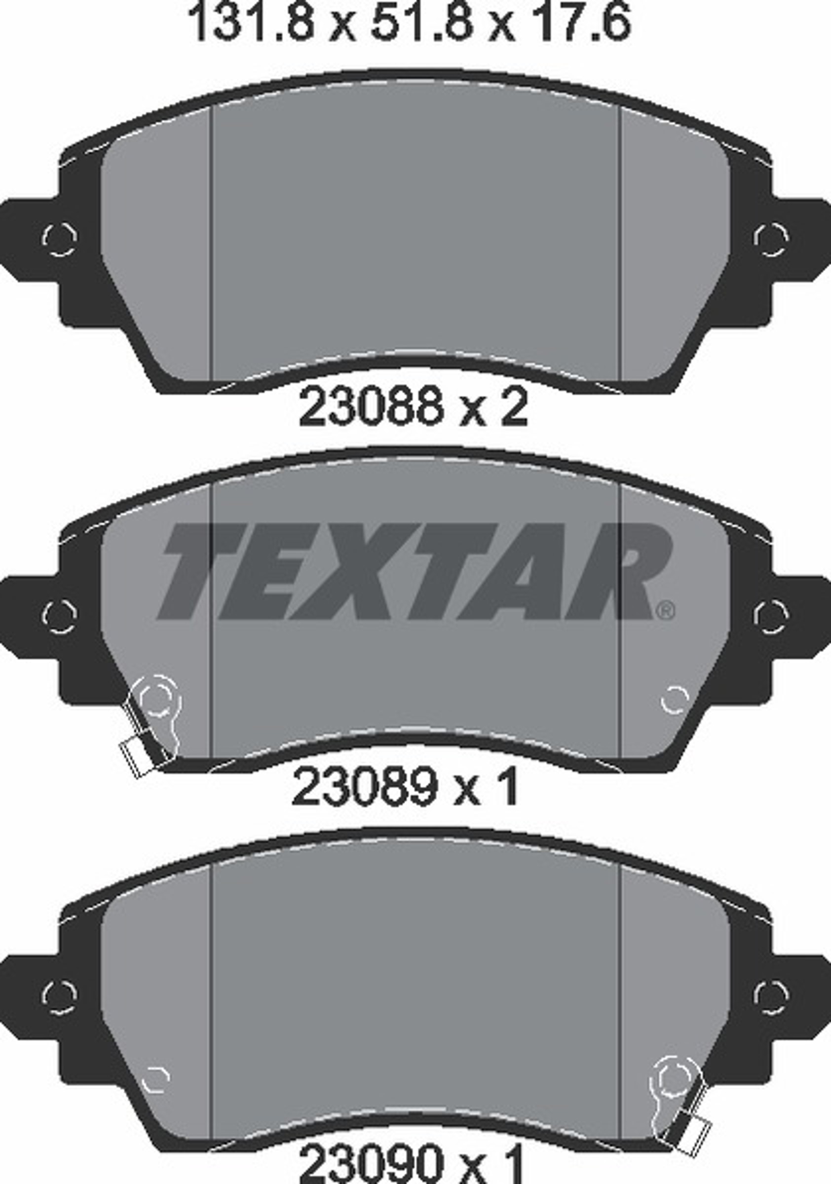 Колодки тормозные дисковые TEXTAR 2308801