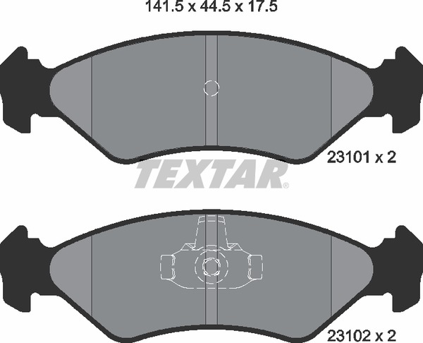 2310101 TEXTAR Тормозные колодки