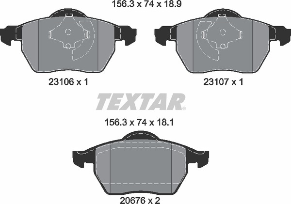 Тормозные колодки TEXTAR 2310601