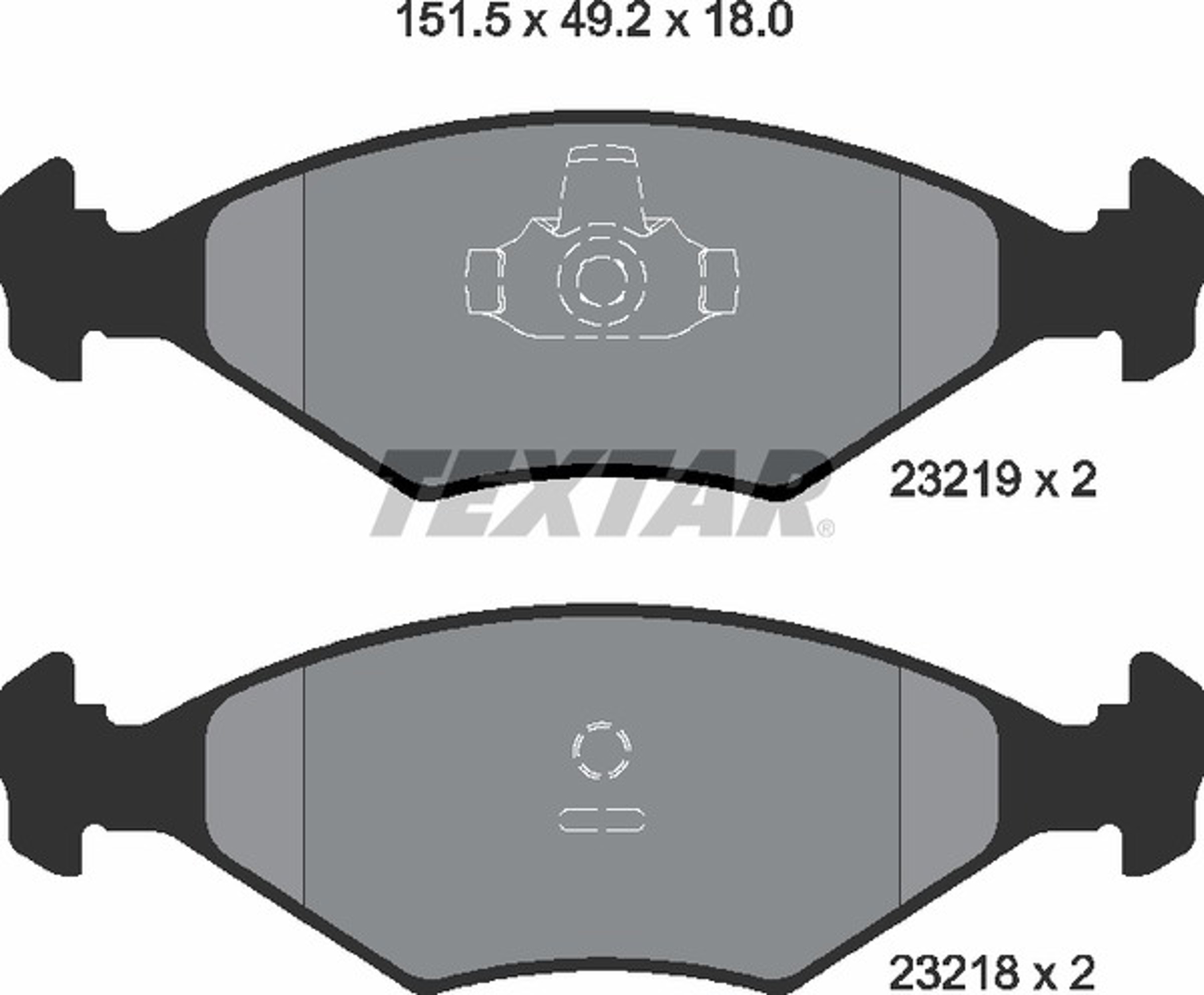 Колодки тормозные дисковые TEXTAR 2321901