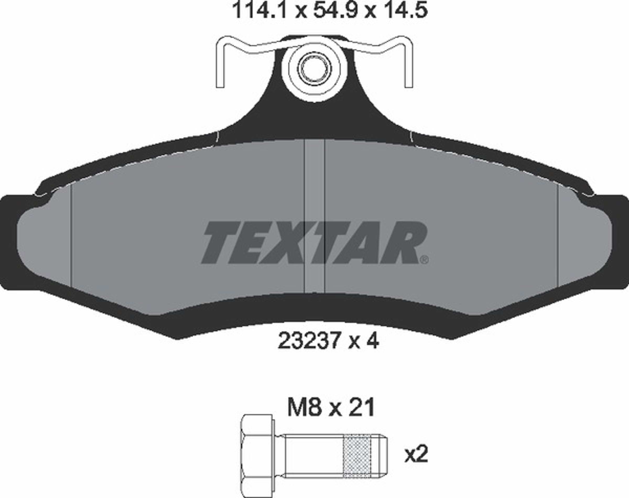 Колодки тормозные дисковые TEXTAR 2323701