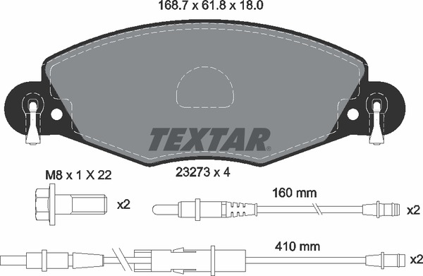 2327301 TEXTAR Тормозные колодки