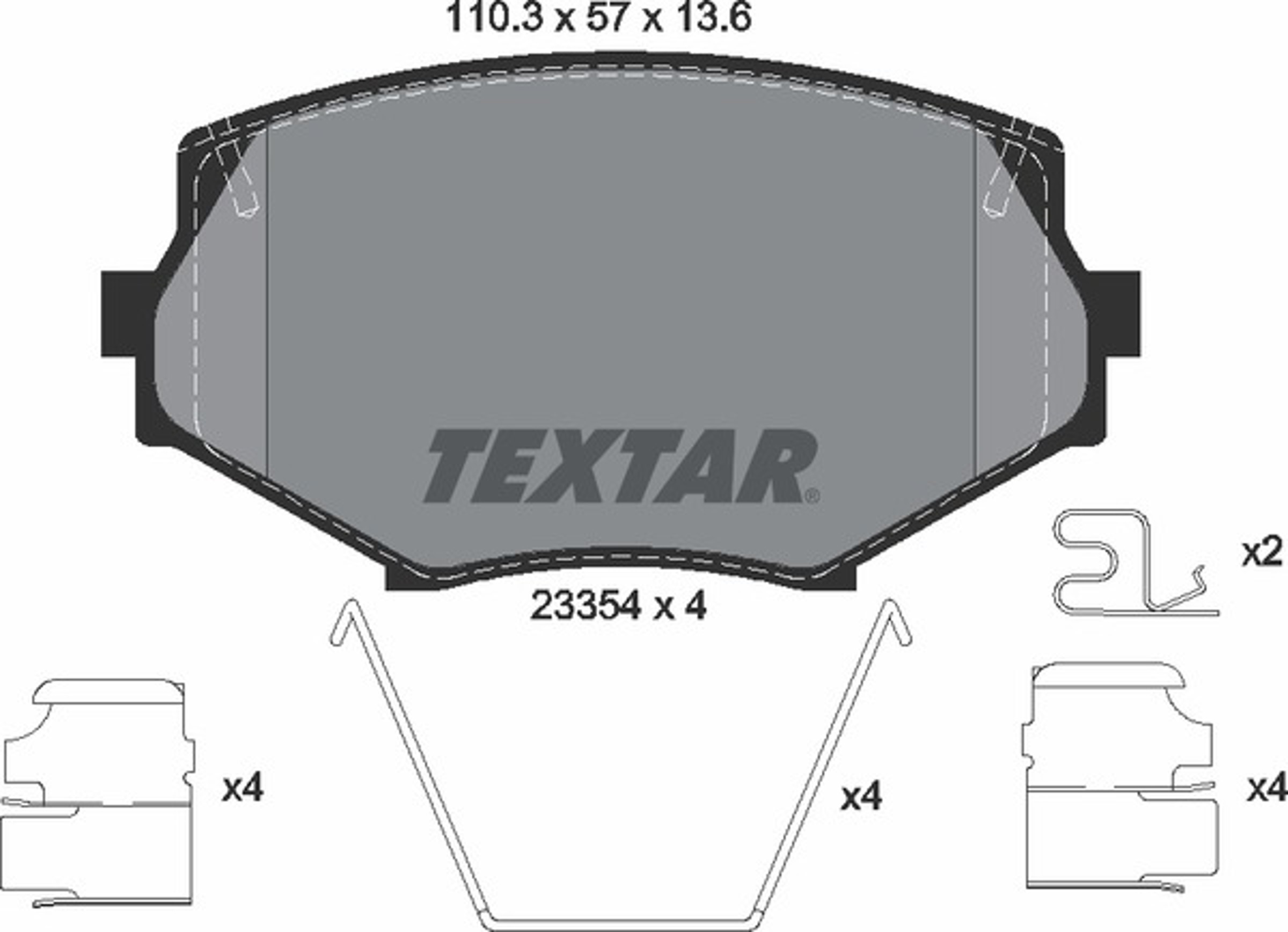 2335404 TEXTAR Колодки тормозные дисковые