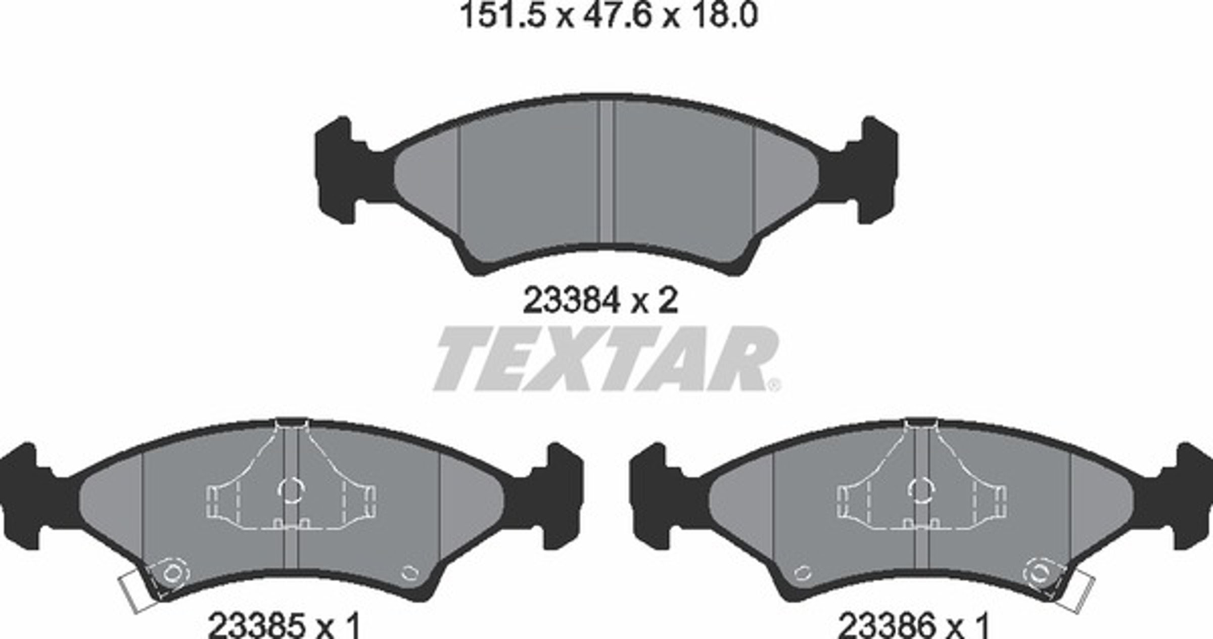 Колодки тормозные дисковые TEXTAR 2338401