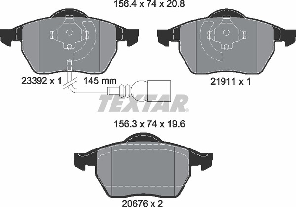 Тормозные колодки TEXTAR 2339201