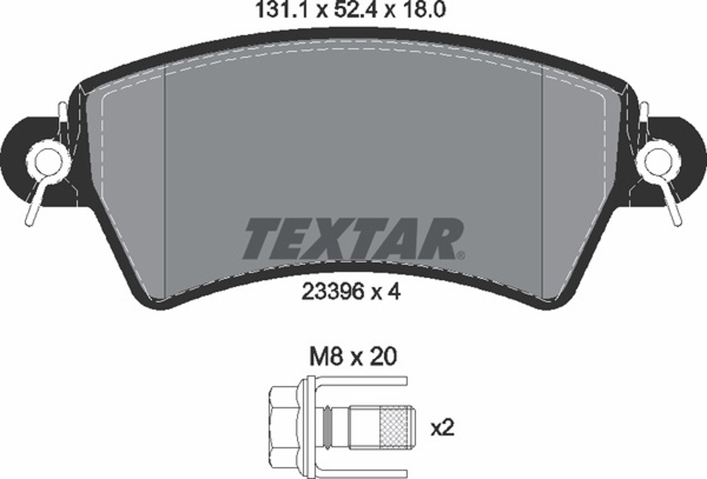 Колодки тормозные дисковые TEXTAR 2339602