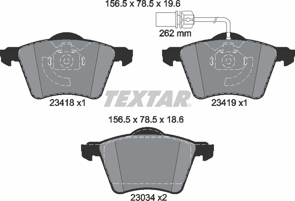 2341801 TEXTAR Тормозные колодки