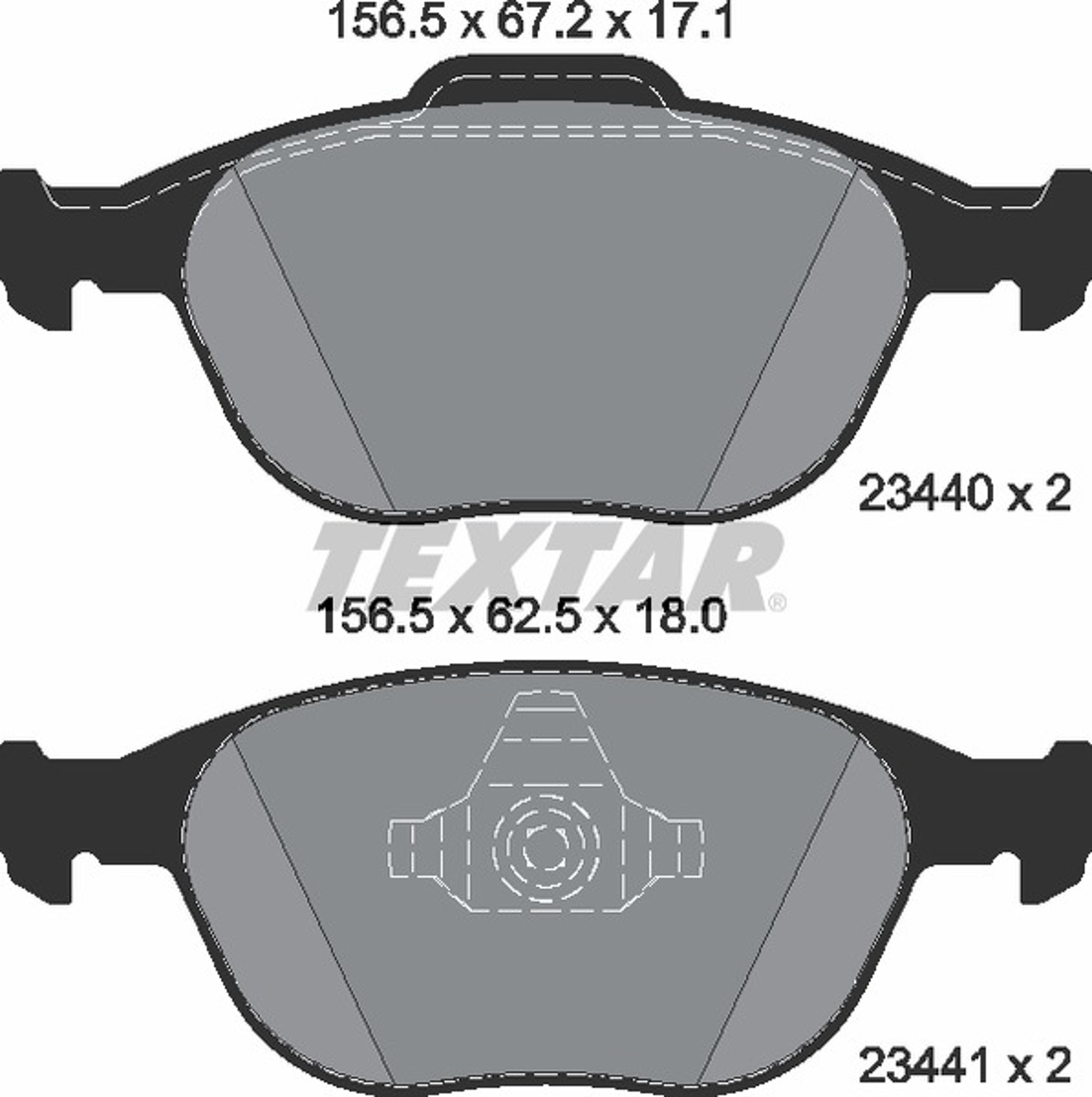 2344007 TEXTAR Колодки тормозные дисковые