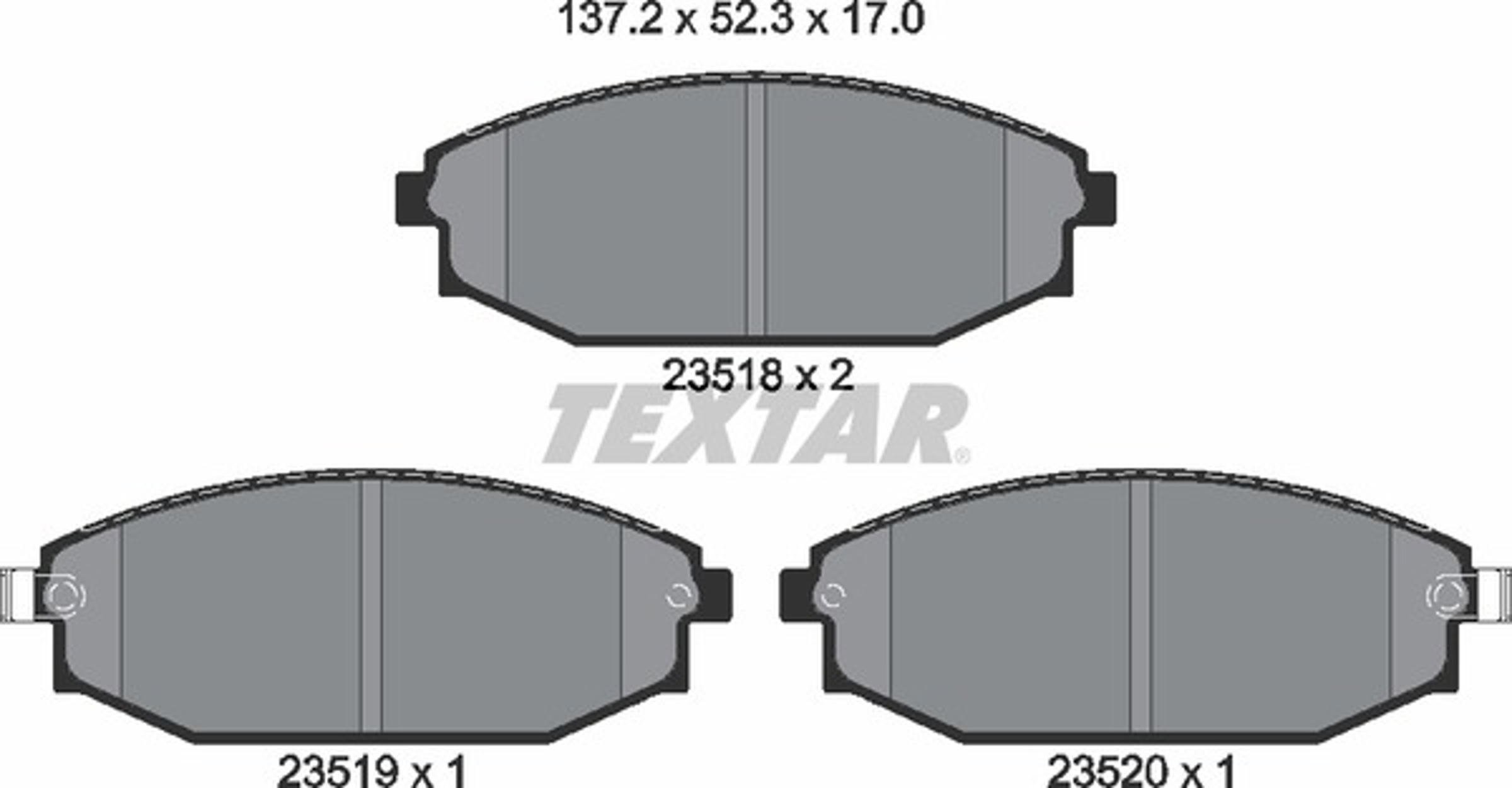 Колодки тормозные дисковые TEXTAR 2351801