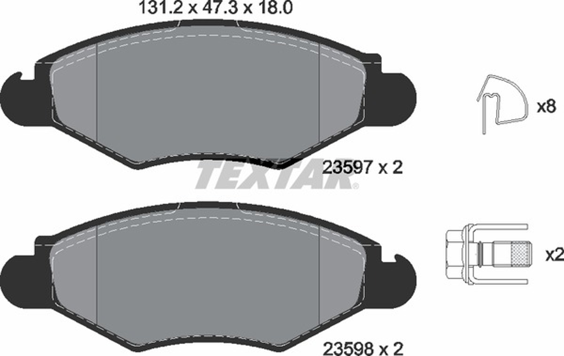 2359703 TEXTAR Колодки тормозные дисковые