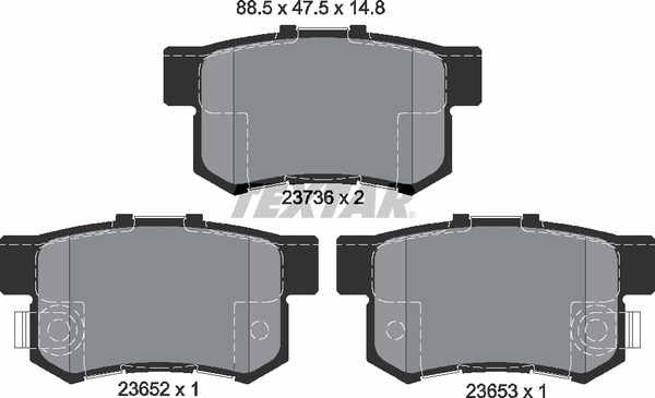 2365201 TEXTAR Тормозные колодки