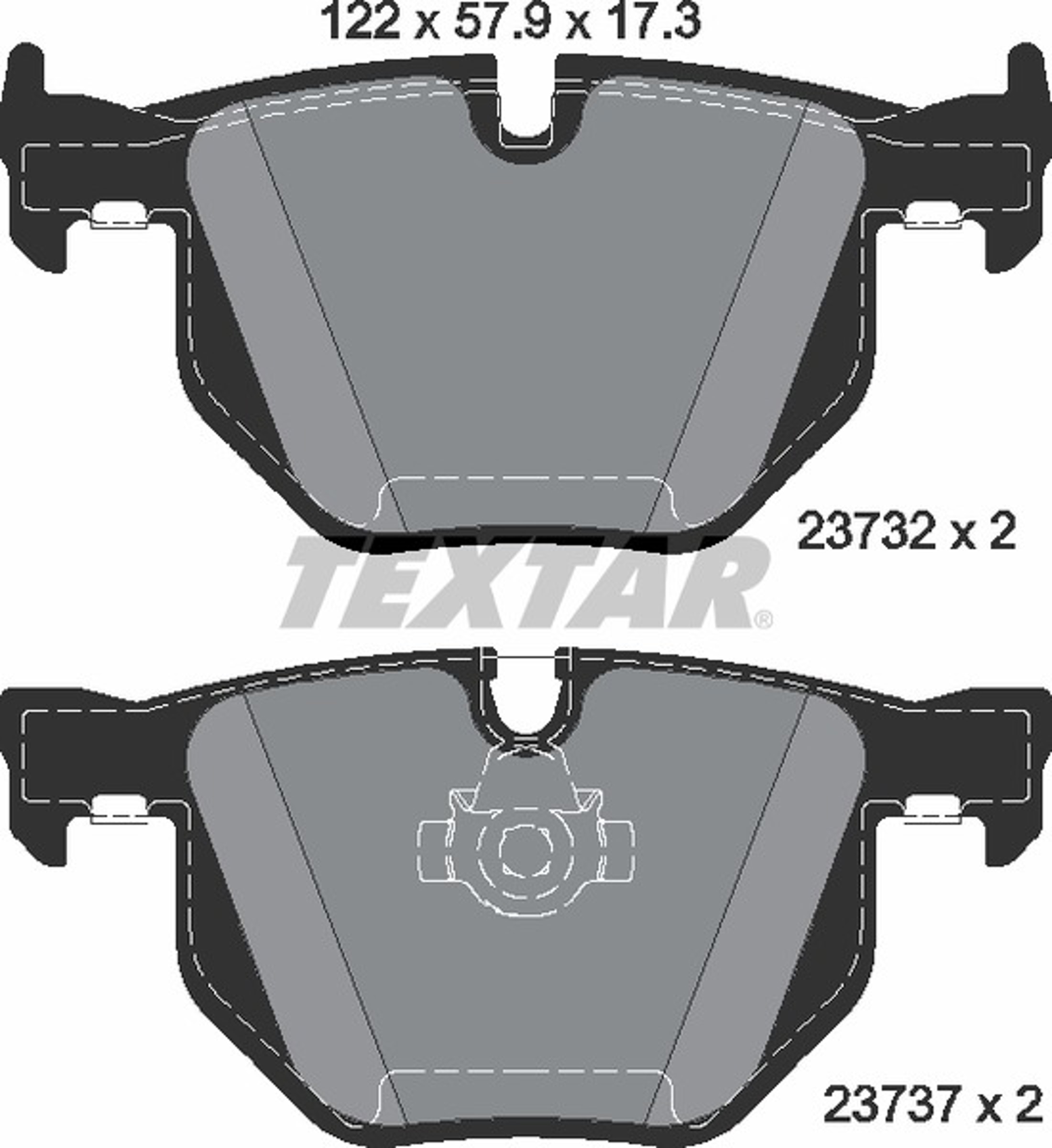 Колодки тормозные дисковые TEXTAR 2373281