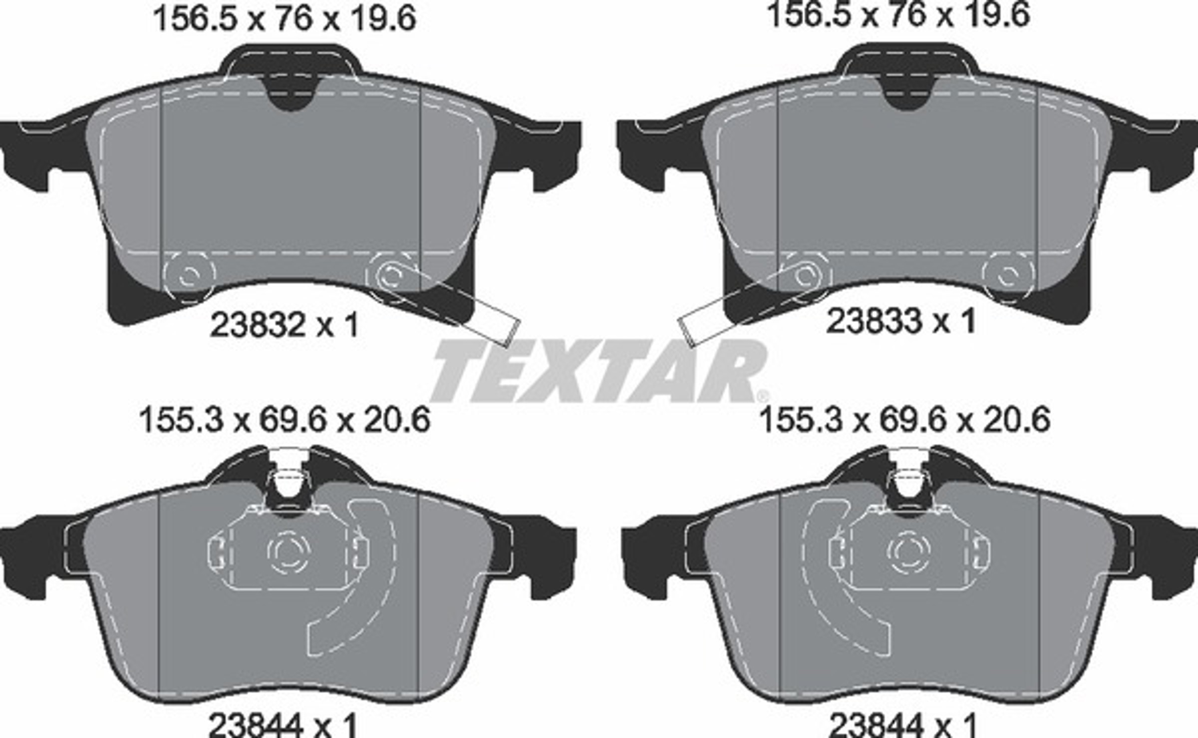 Колодки тормозные дисковые TEXTAR 2383281
