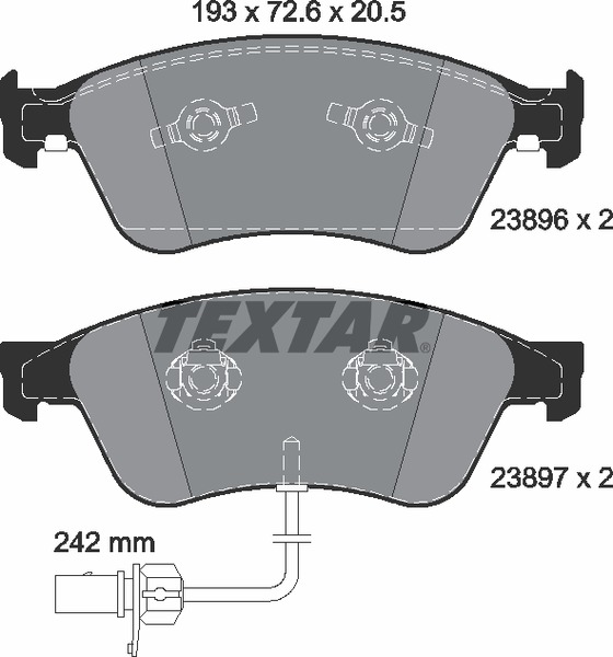 2389601 TEXTAR Тормозные колодки