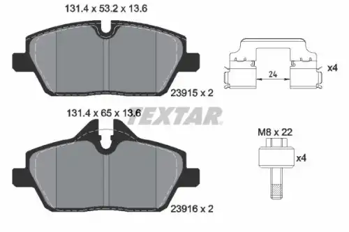 Тормозные колодки TEXTAR 2391508