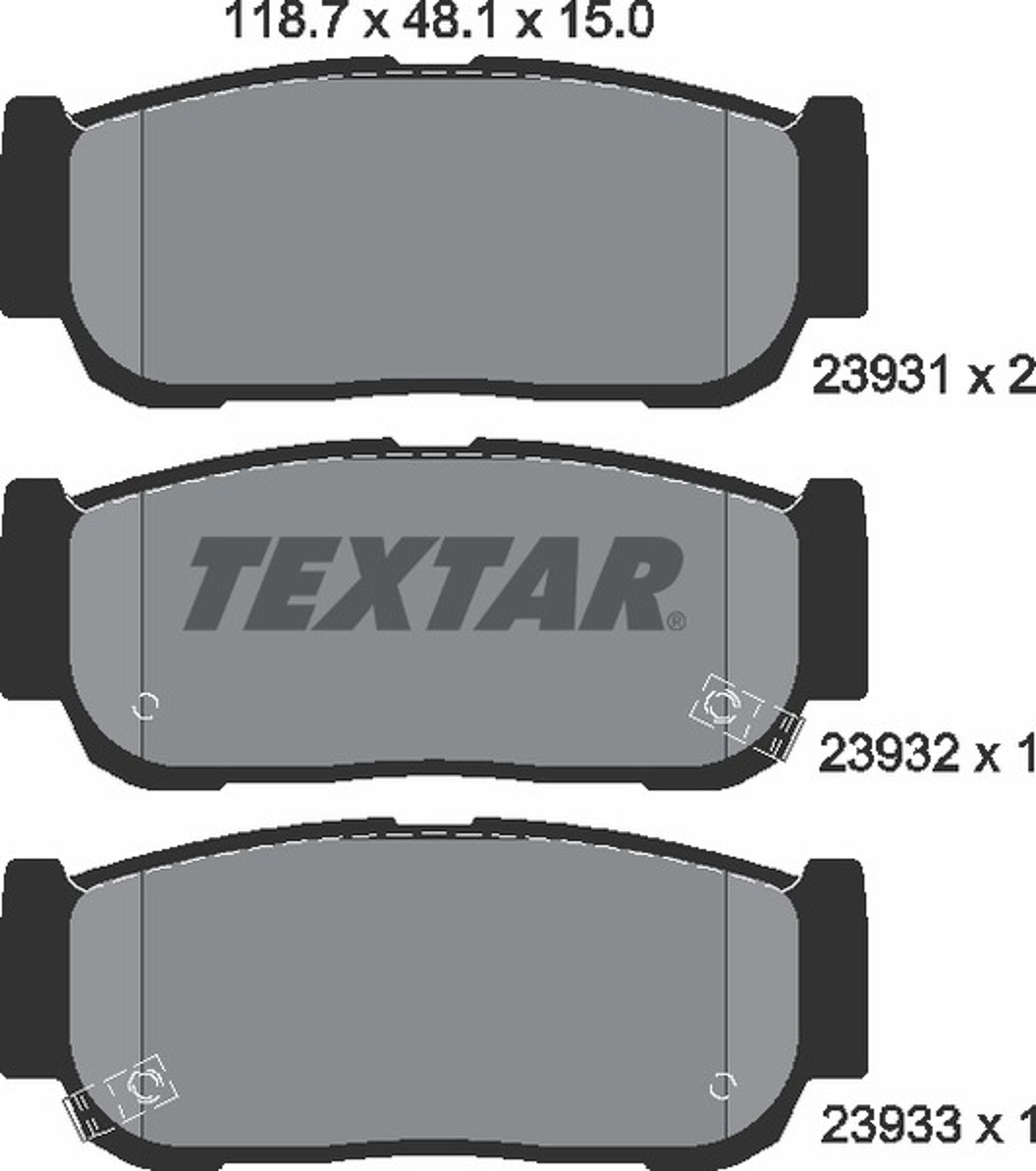 Колодки тормозные дисковые TEXTAR 2393101