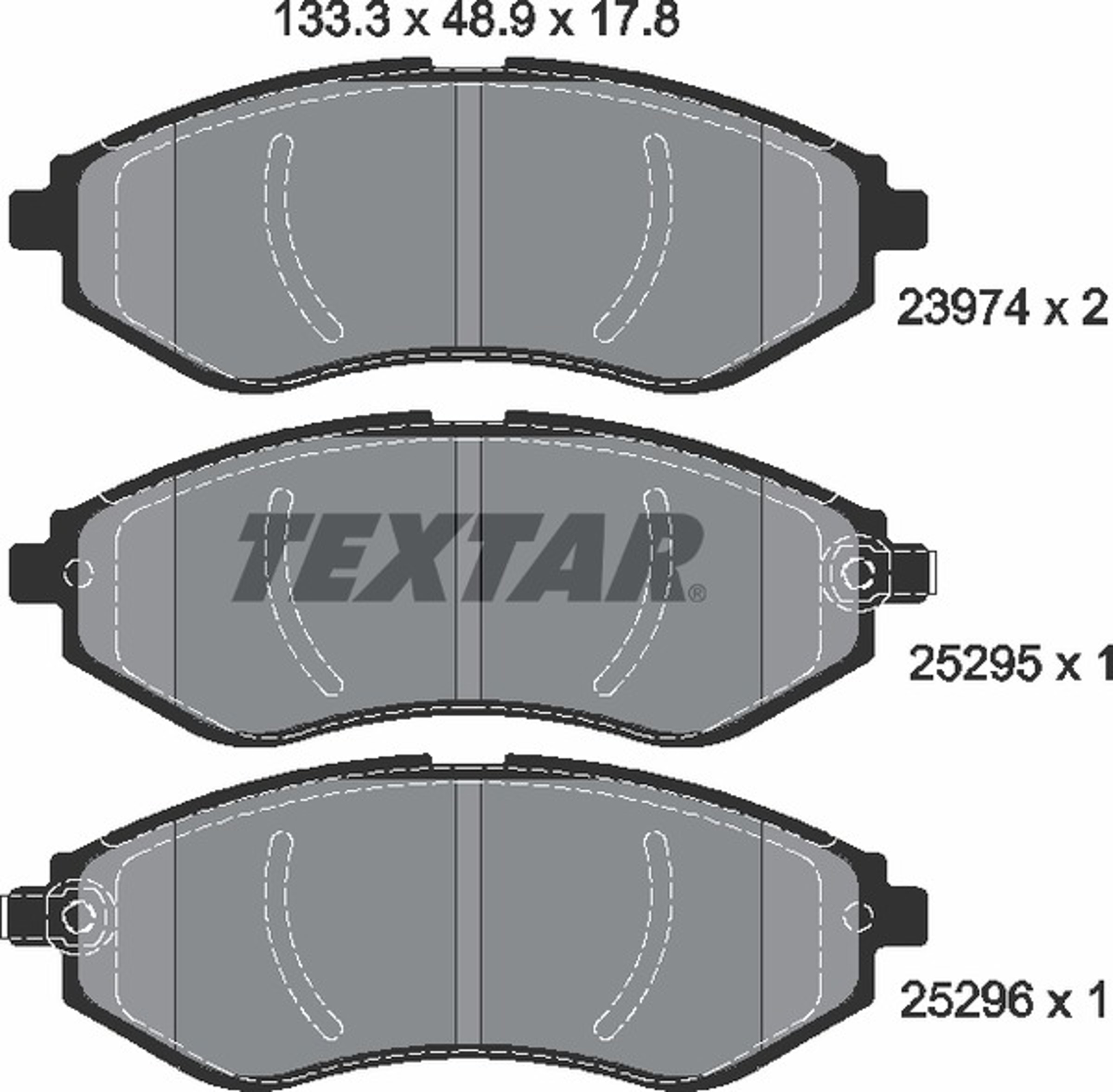 Колодки тормозные дисковые TEXTAR 2397406