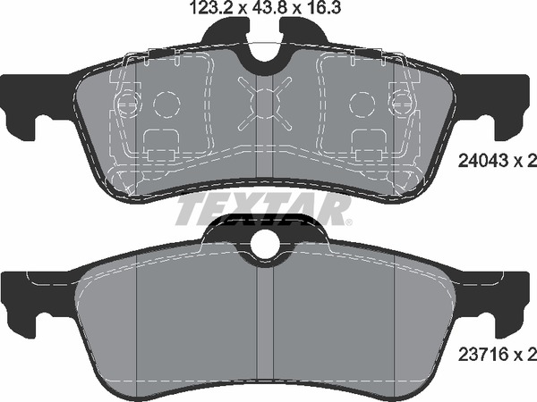 2404301 TEXTAR Тормозные колодки