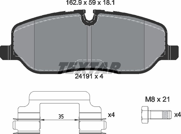 Тормозные колодки TEXTAR 2419101