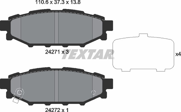 2427101 TEXTAR Тормозные колодки