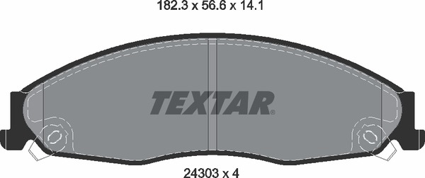 Комплект тормозных колодок дискового тормоз q+ TEXTAR 2430301
