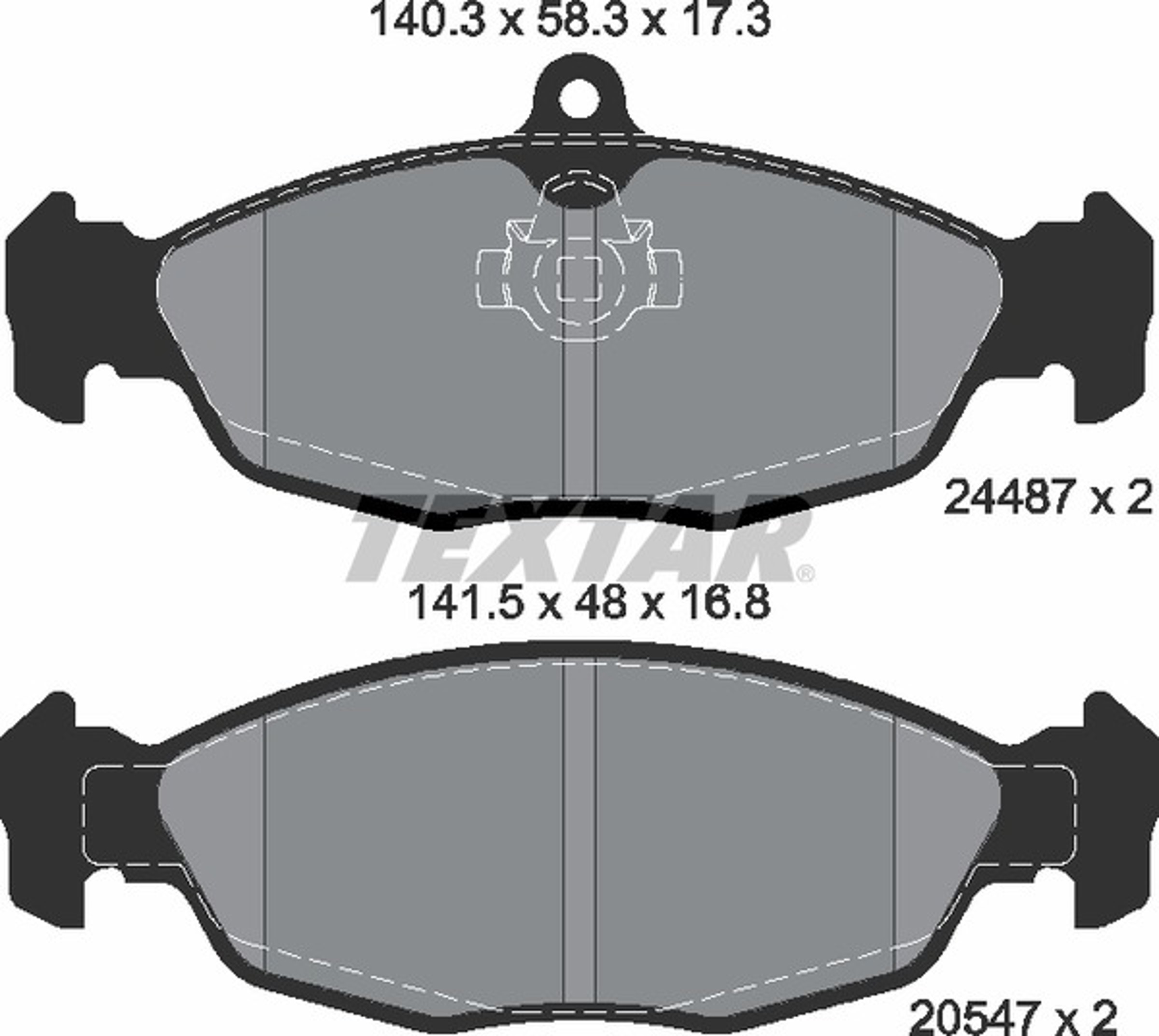 2448701 TEXTAR Колодки тормозные дисковые