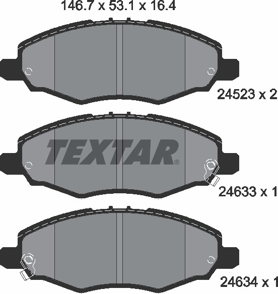 2452301 TEXTAR Тормозные колодки