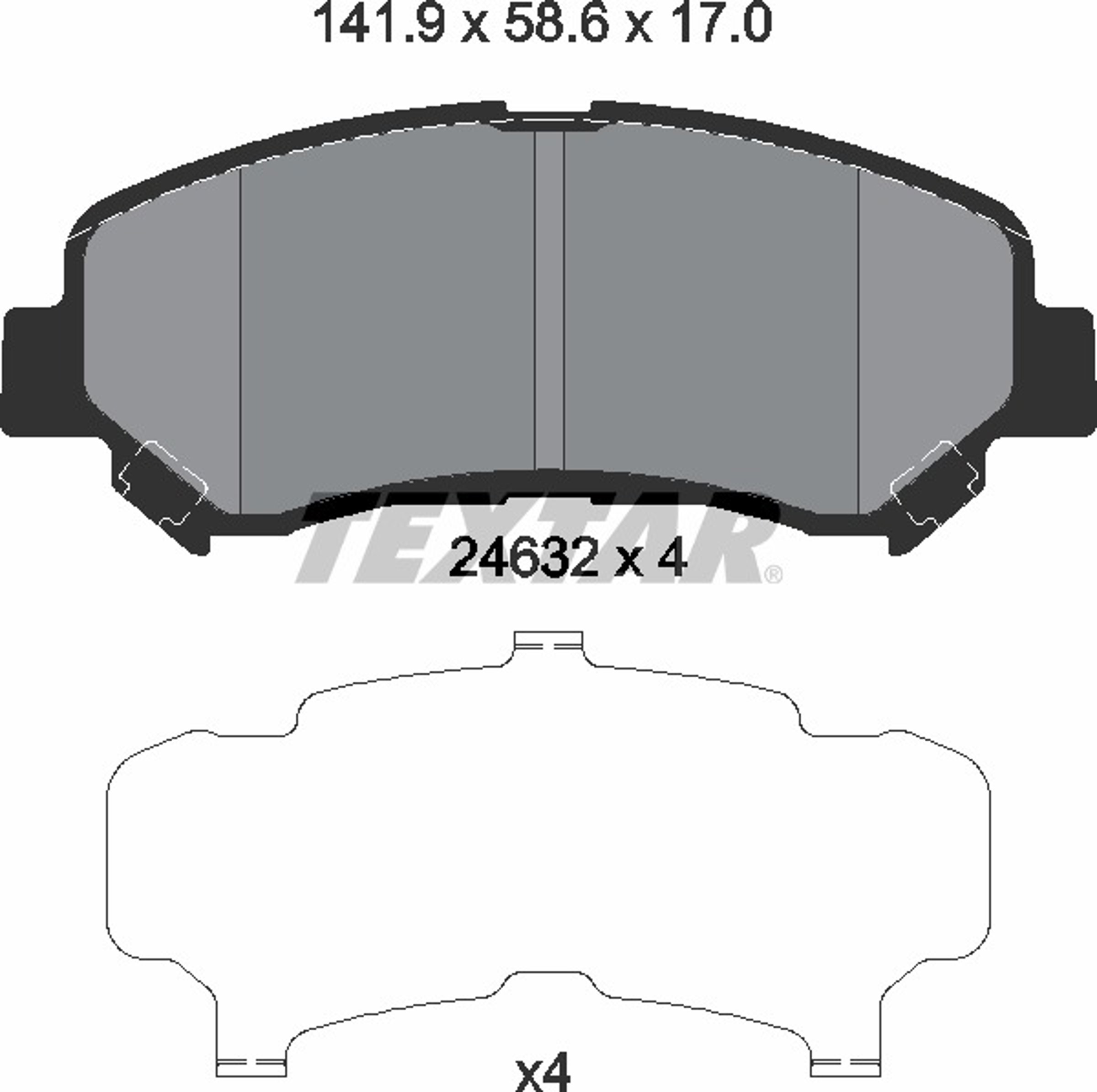 2463201 TEXTAR Колодки тормозные дисковые