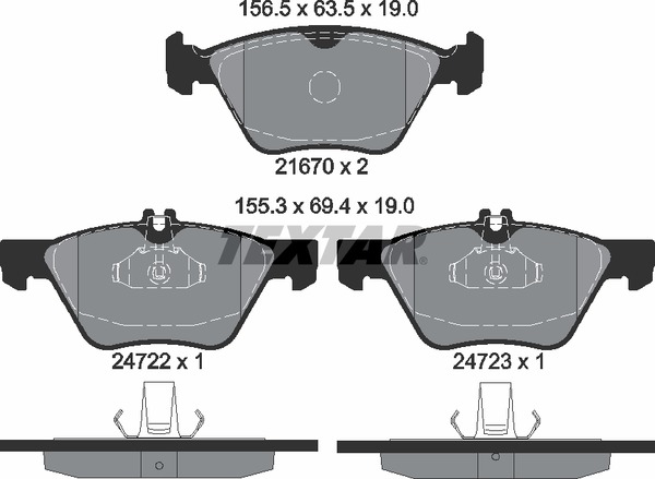 Тормозные колодки TEXTAR 2472201