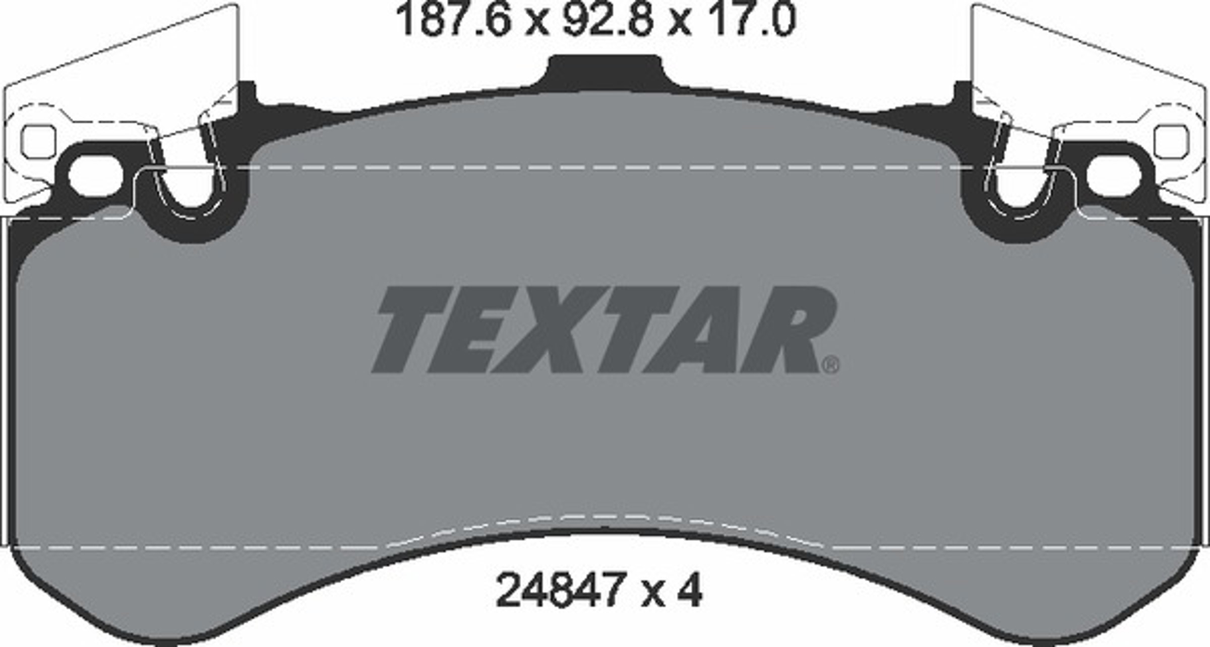 Колодки тормозные дисковые TEXTAR 2484701