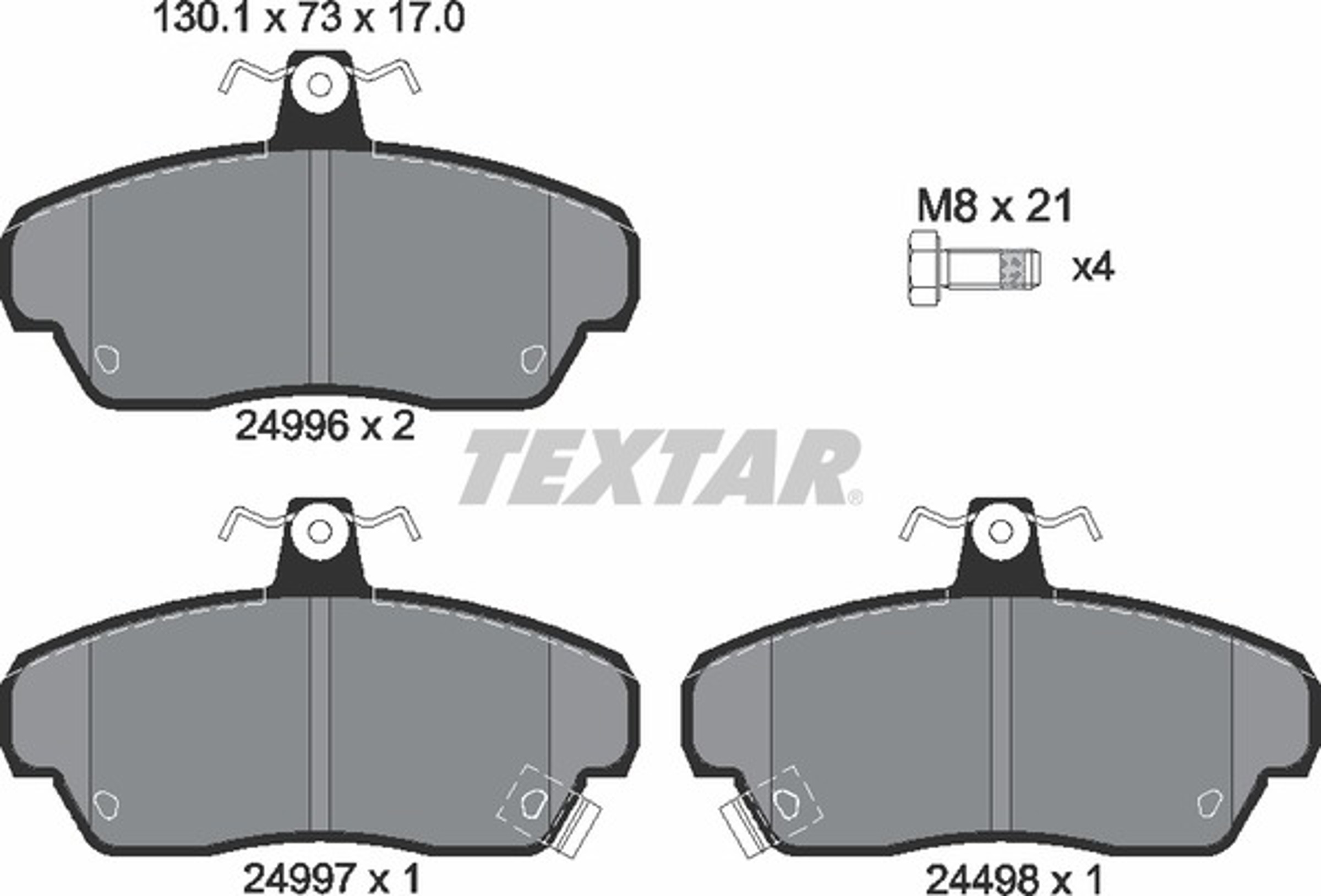 Колодки тормозные дисковые TEXTAR 2499601