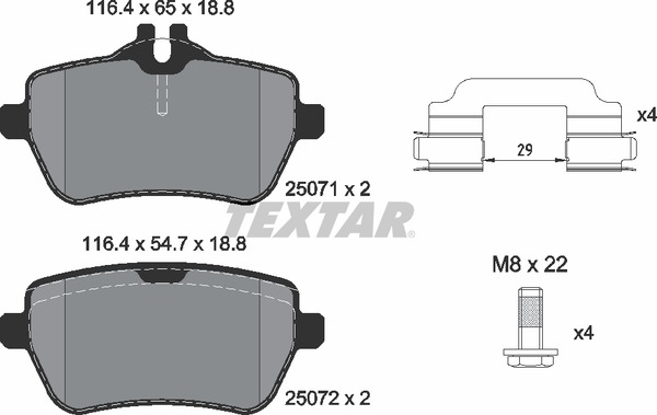 Тормозные колодки TEXTAR 2507103