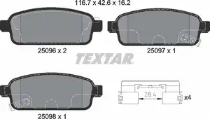 Тормозные колодки TEXTAR 2509606