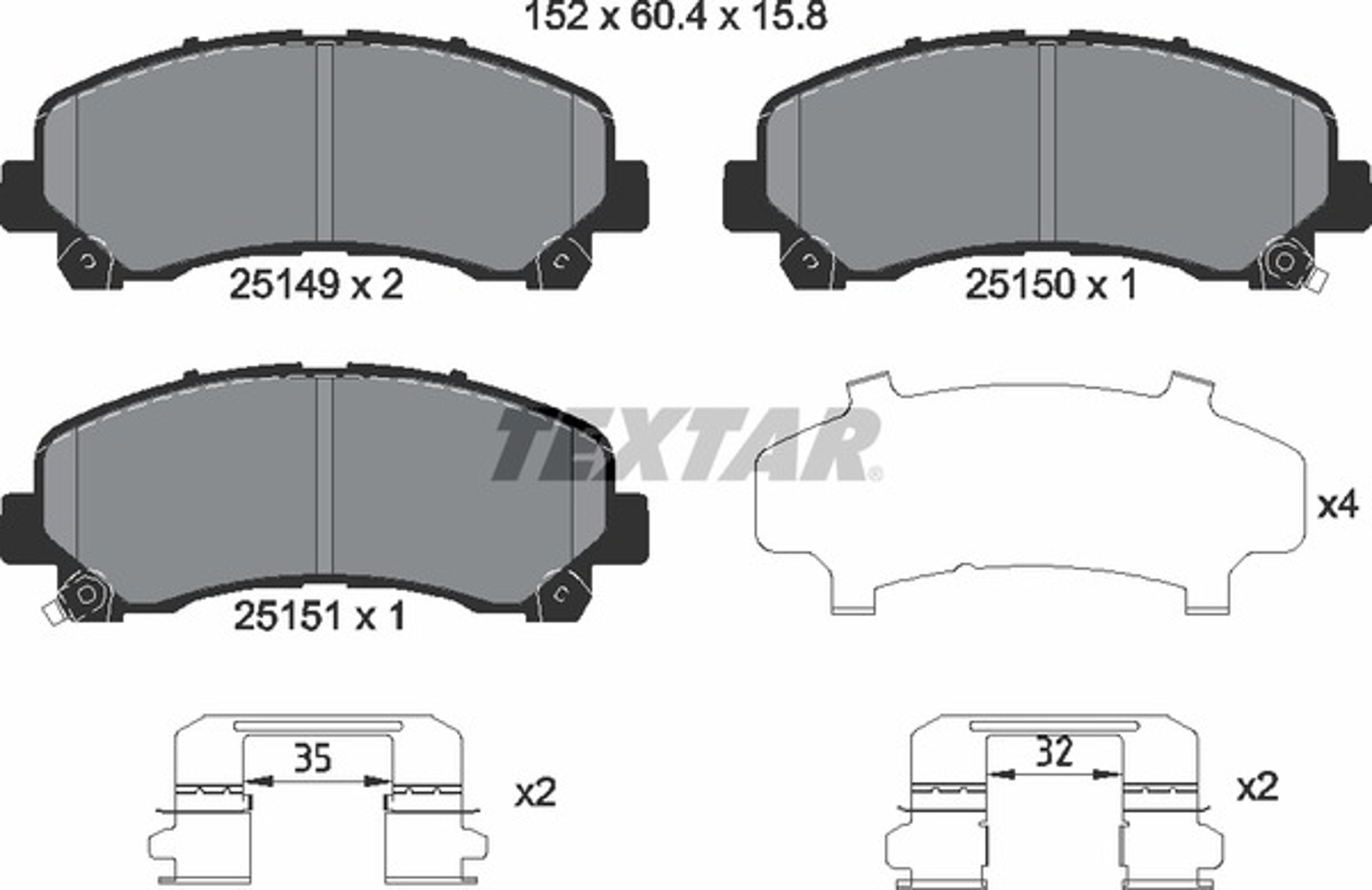 Колодки тормозные дисковые TEXTAR 2514901
