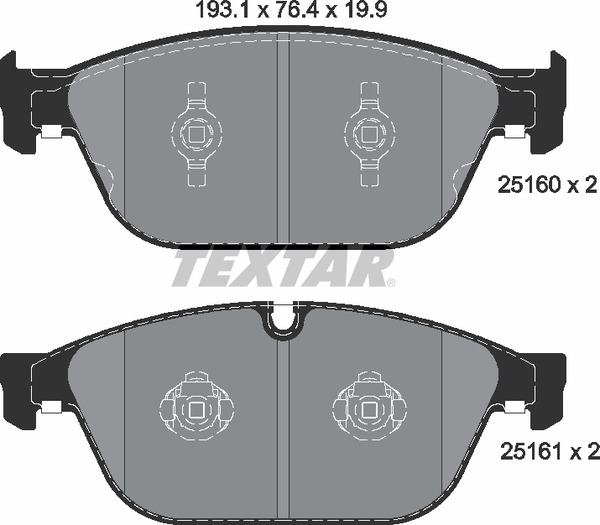 2516002 TEXTAR Тормозные колодки