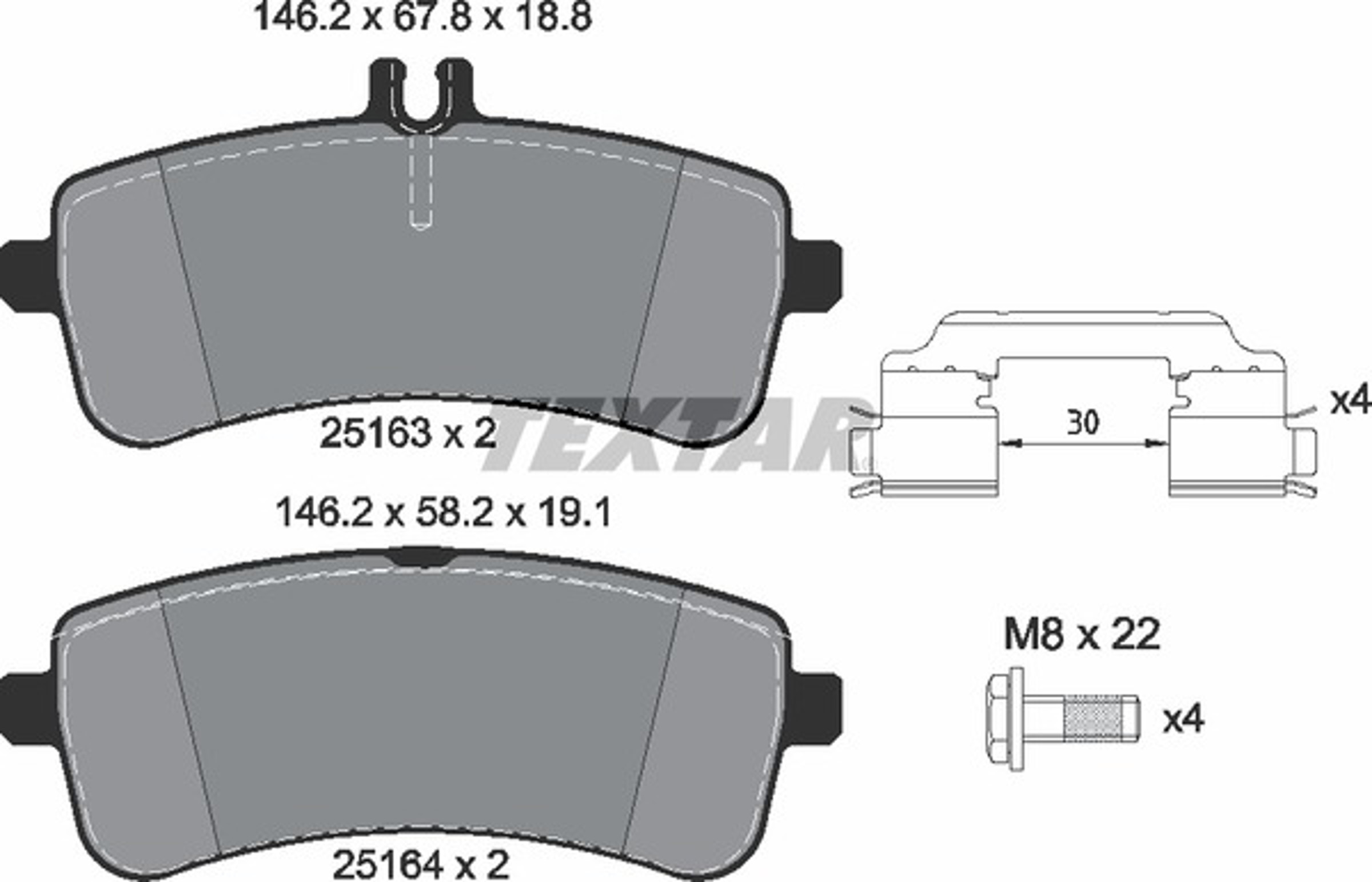 Тормозные колодки TEXTAR 2516302