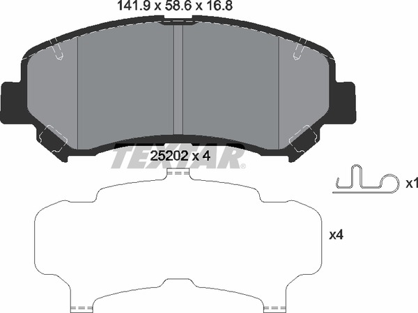 2520201 TEXTAR Тормозные колодки