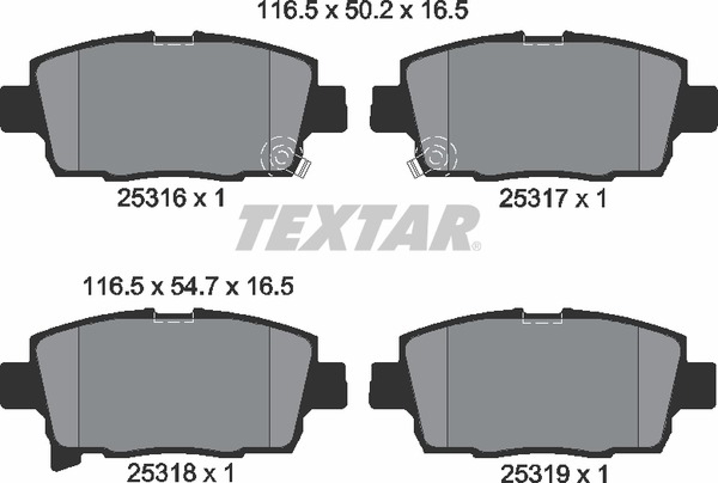 Колодки тормозные дисковые TEXTAR 2531601