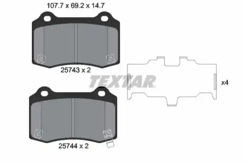 Тормозные колодки TEXTAR 2574301