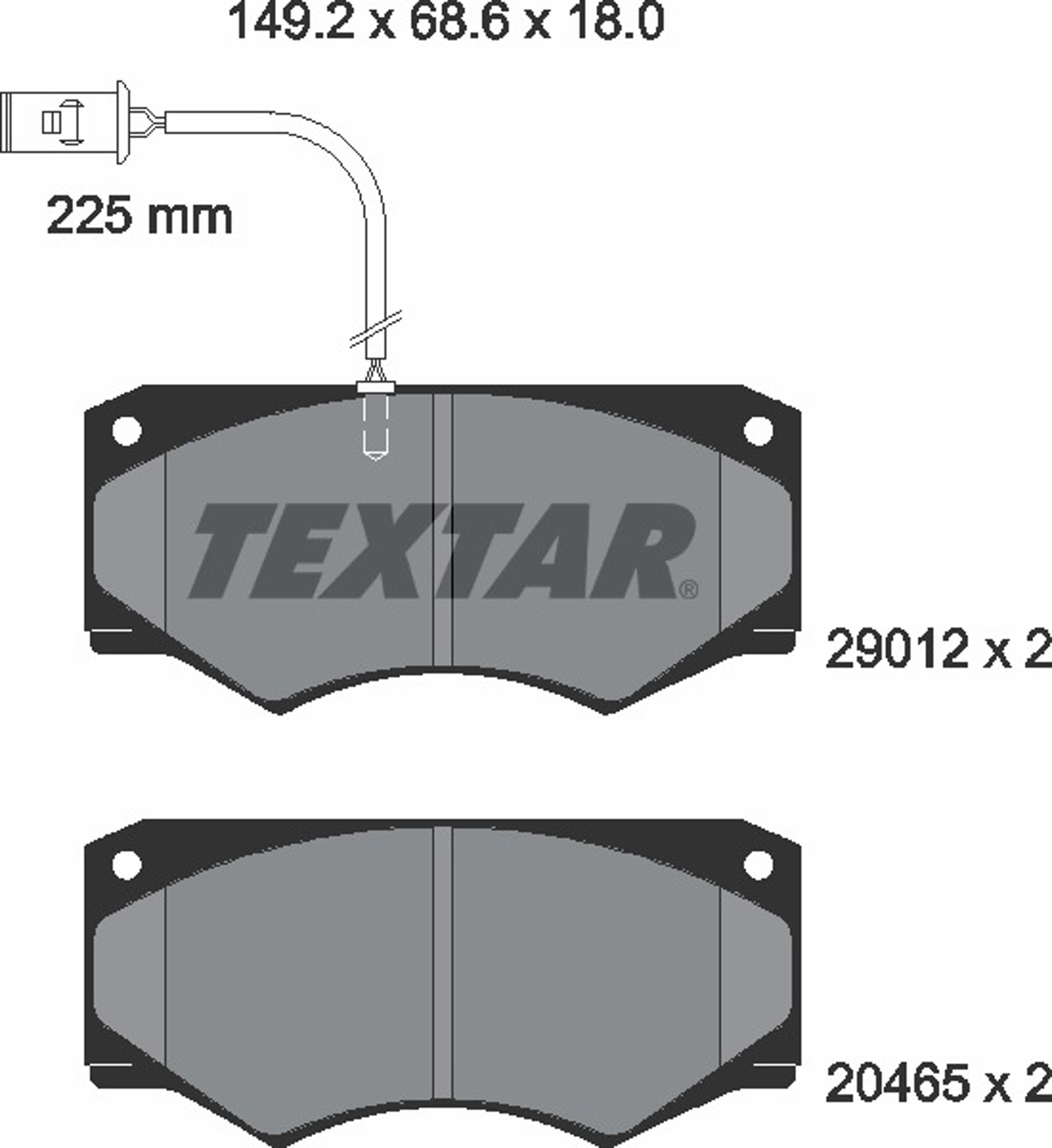 2901201 TEXTAR Колодки тормозные дисковые