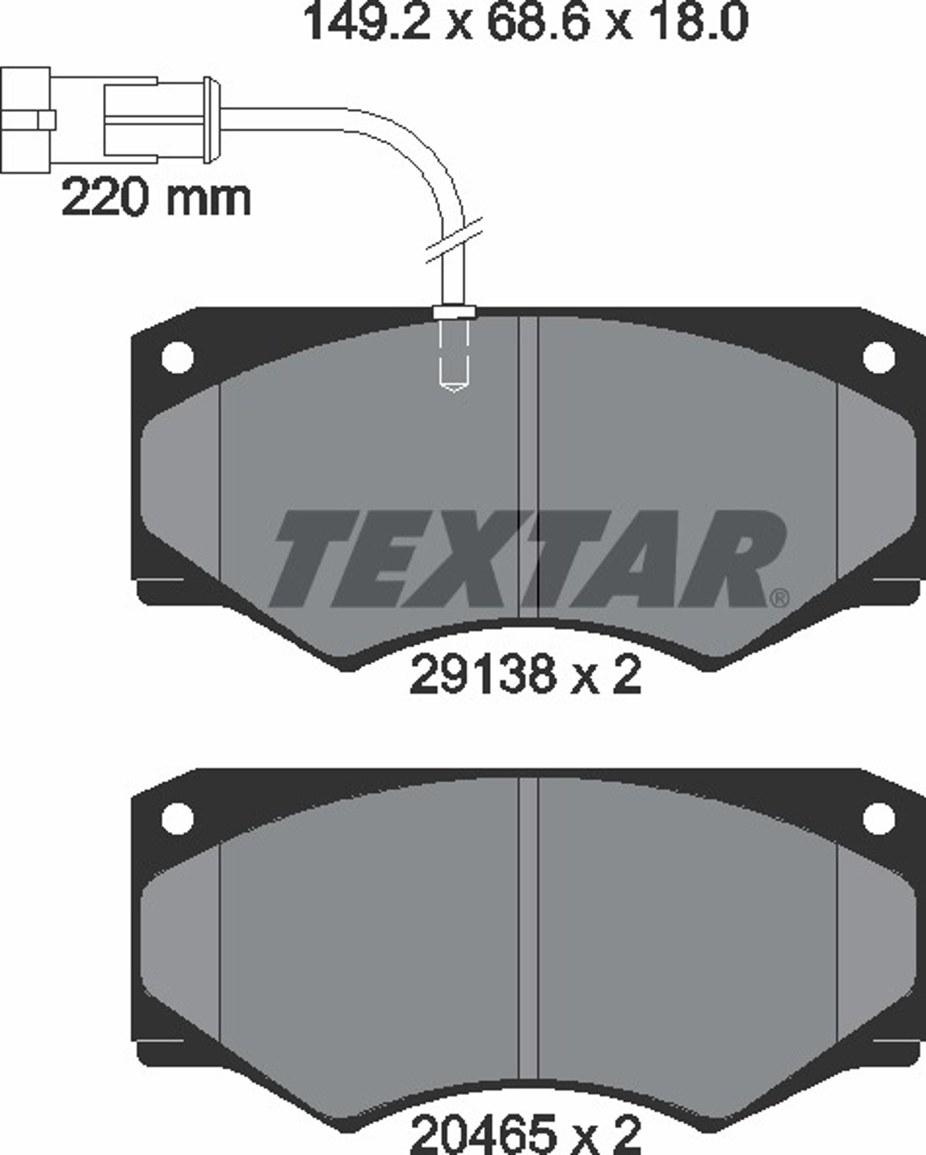 Колодки тормозные дисковые TEXTAR 2913801