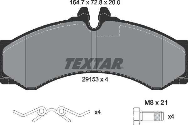 2915301 TEXTAR Тормозные колодки