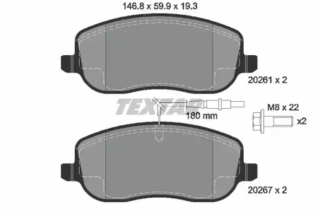 2026101 TEXTAR Тормозные колодки