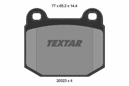 Комплект тормозных колодок дискового тормоза TEXTAR 2032306