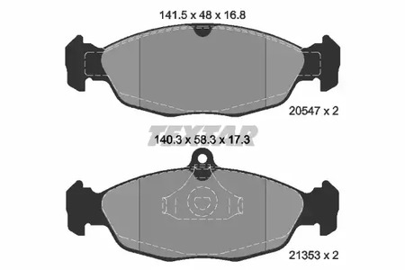 2054701 TEXTAR Колодки тормозные дисковые