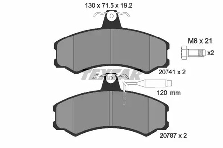 Тормозные колодки TEXTAR 2074101