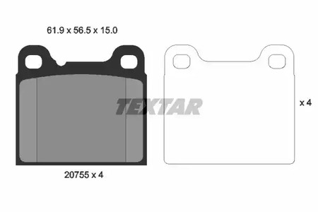 Тормозные колодки TEXTAR 2075506