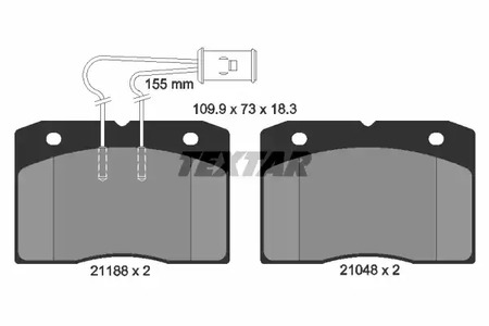 2118801 TEXTAR Тормозные колодки