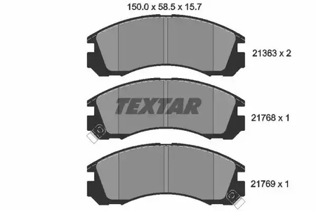 2136301 TEXTAR Тормозные колодки